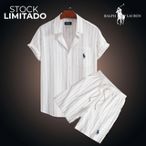 La Sélection Privée RL – Chemise rayée à manches courtes et short léger assorti