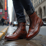 Velinor - Bottes richelieu marron Heritage