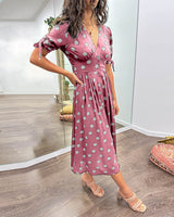 Monique™ | Robe Élégante à Pois