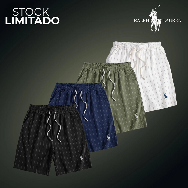 La Sélection Privée RL – Chemise rayée à manches courtes et short léger assorti