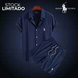 La Sélection Privée RL – Chemise rayée à manches courtes et short léger assorti