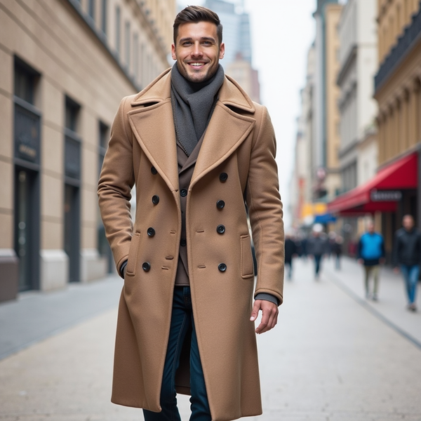 Velinor - Caban en laine coupe slim Heritage