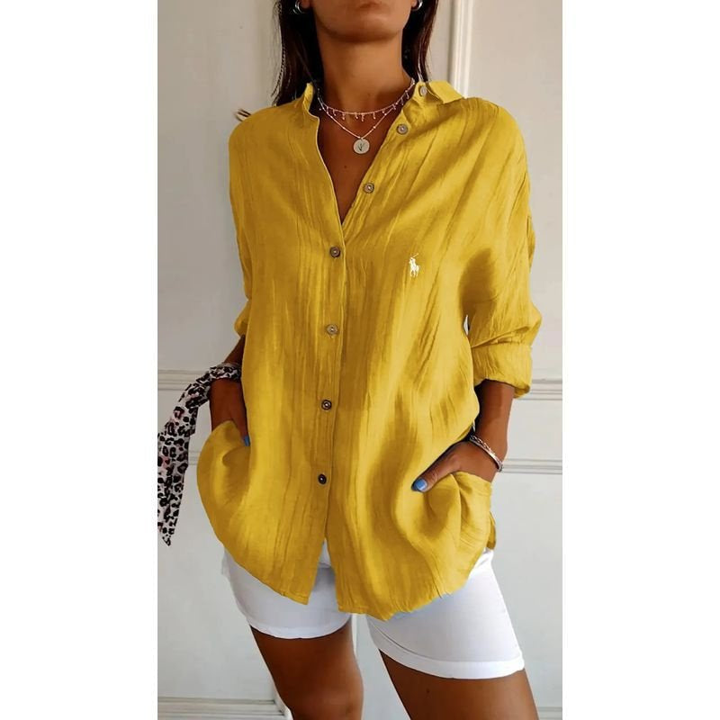 Chemise classique femme RL avec col doux et boutons