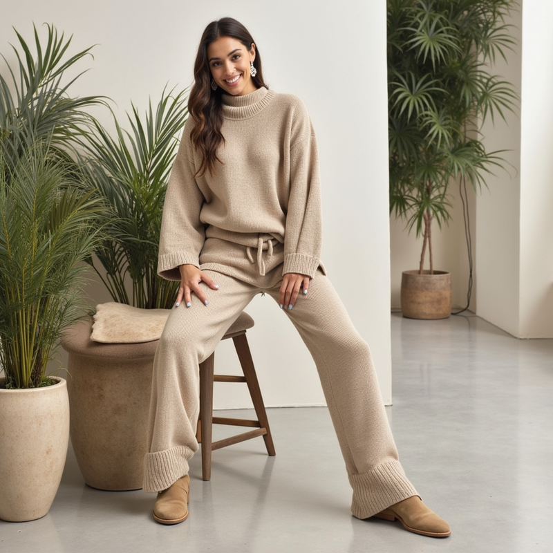 Velinor | Ensemble de Tricot Rayé