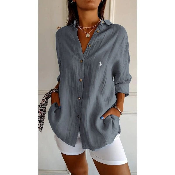 Chemise classique femme RL avec col doux et boutons